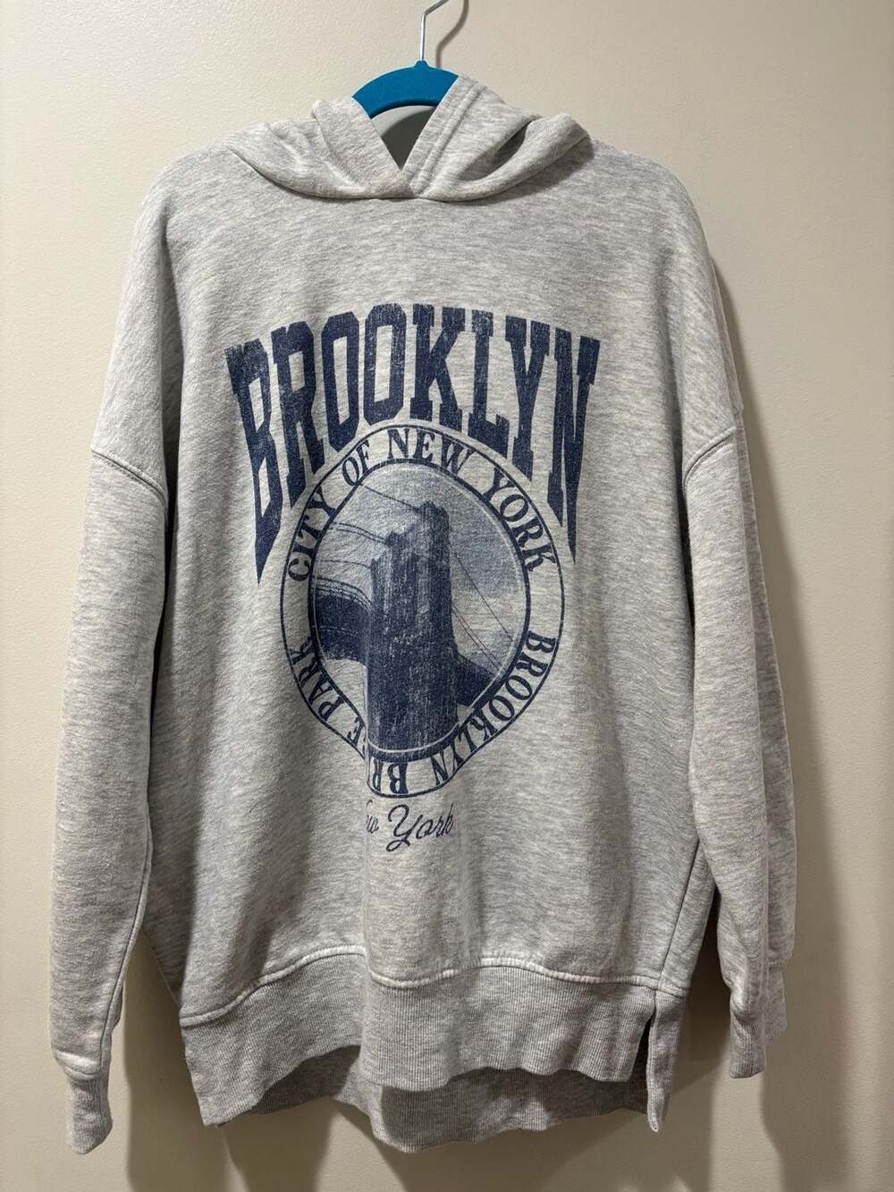 Art Class Girls L 10/12 Brooklyn NYC Graphic Gray Pullover Hoodie